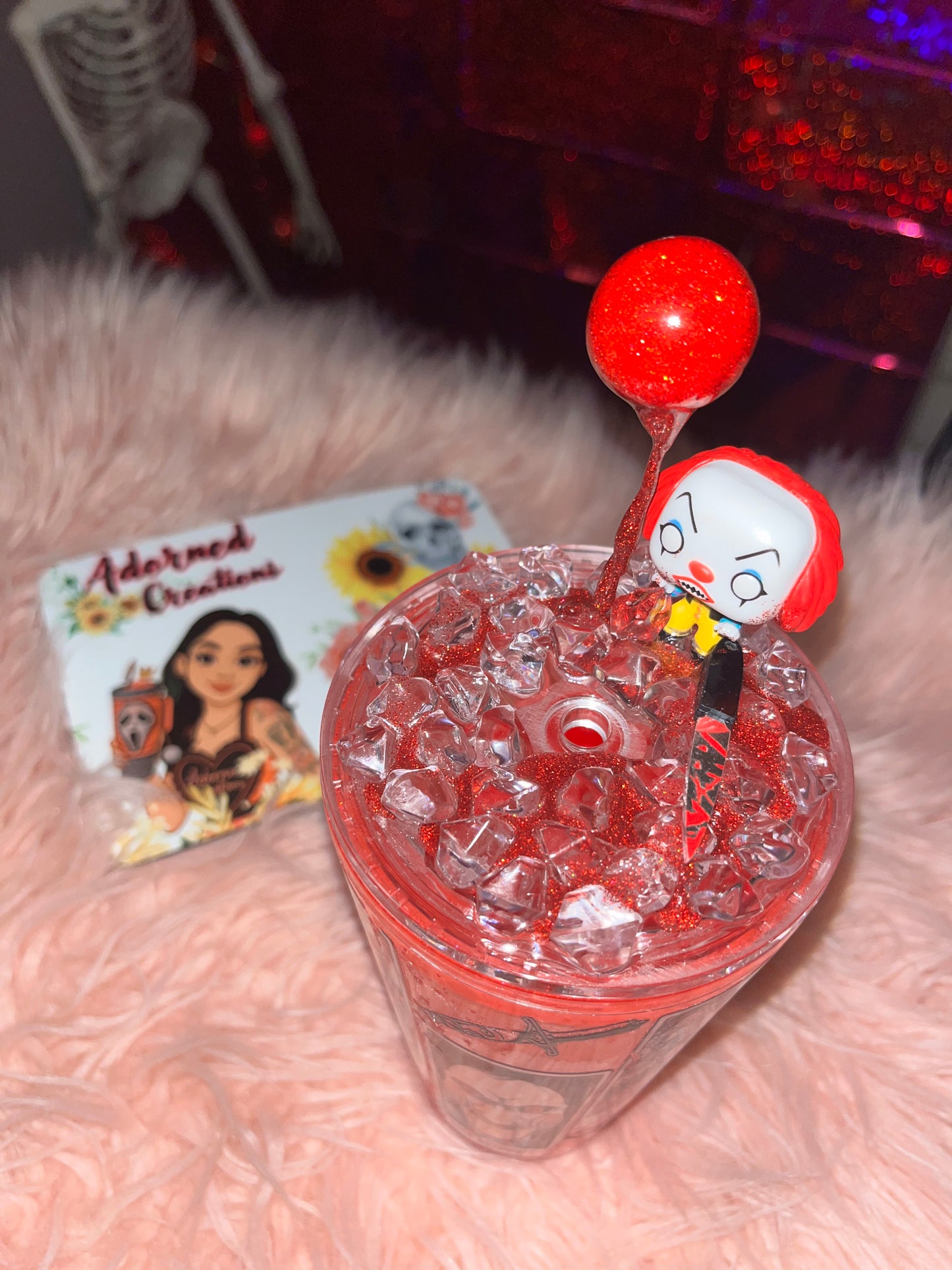 🎈🩸 Pennywise Blood Drip Character Tumbler (16 oz)