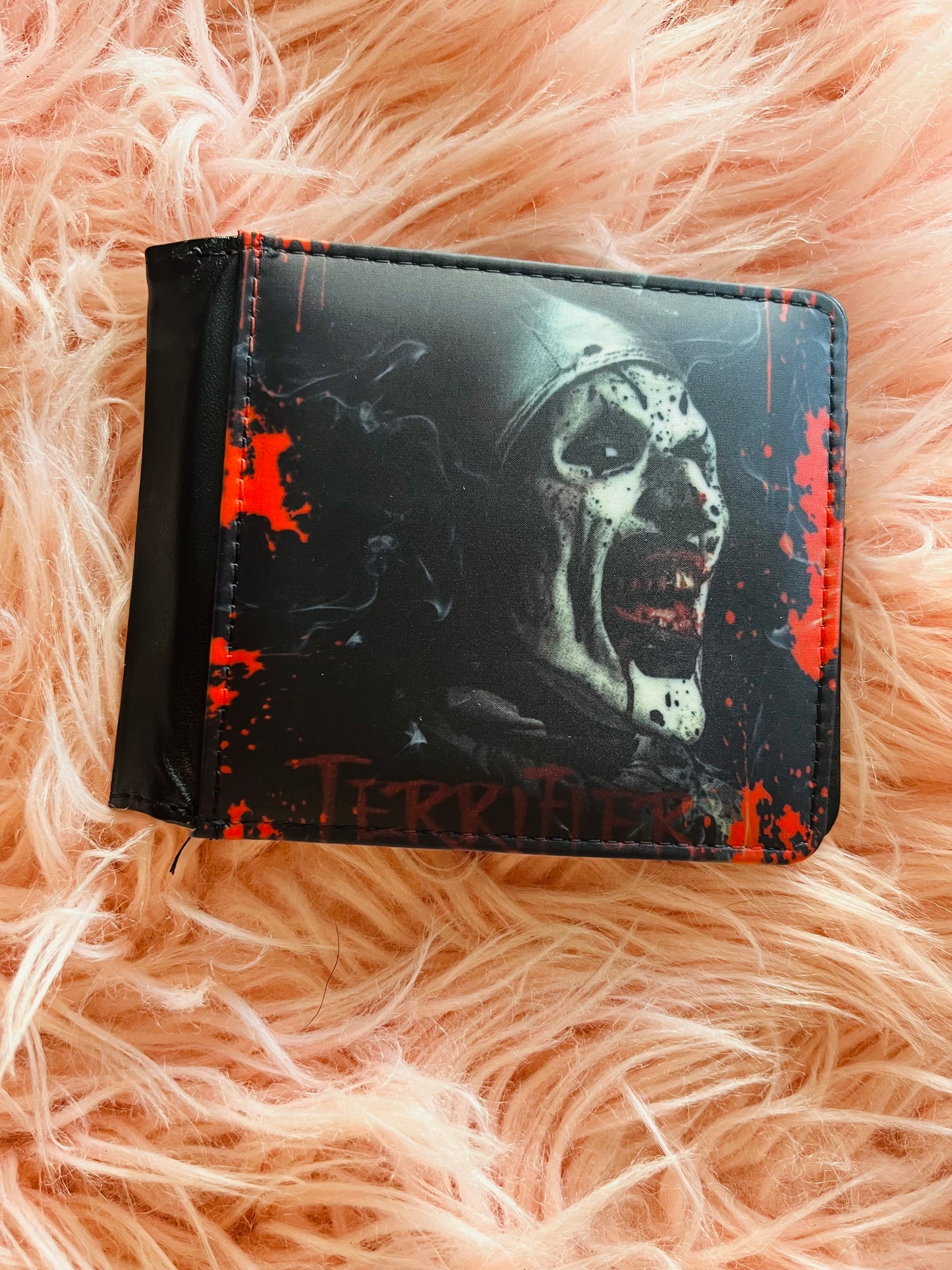 Men’s Art the clown faux leather wallet
