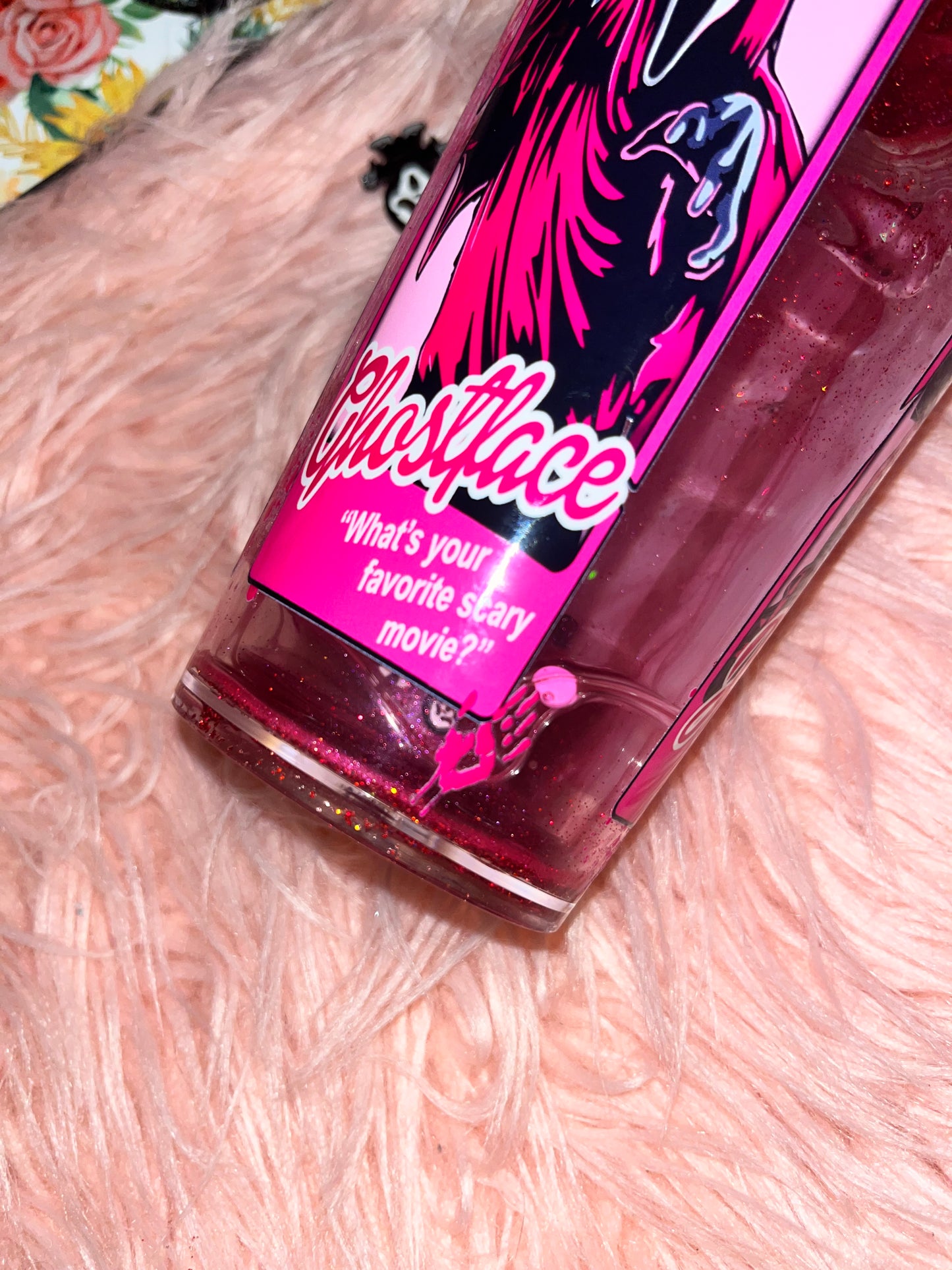 💖🔪 Pink Slasher Snowglobe Tumbler (16 oz)