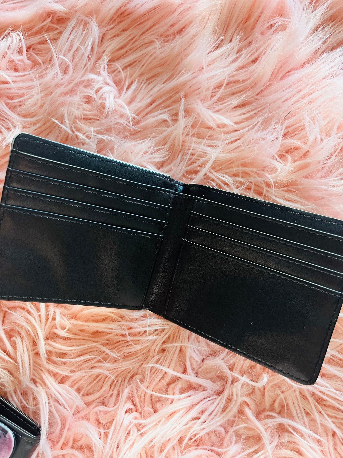 Men’s Ghost face faux leather wallet
