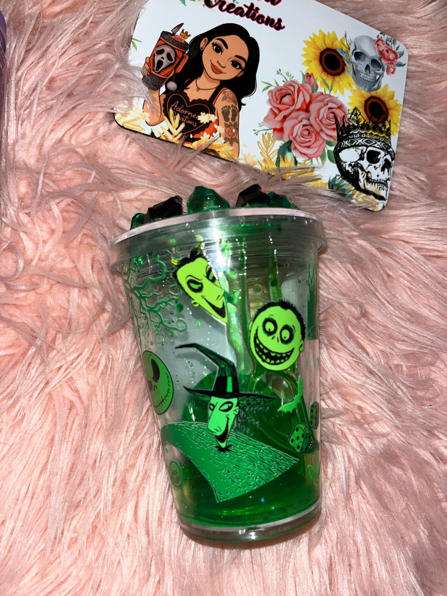 12 oz Oogie Boogie and gang slow drip tumbler!
