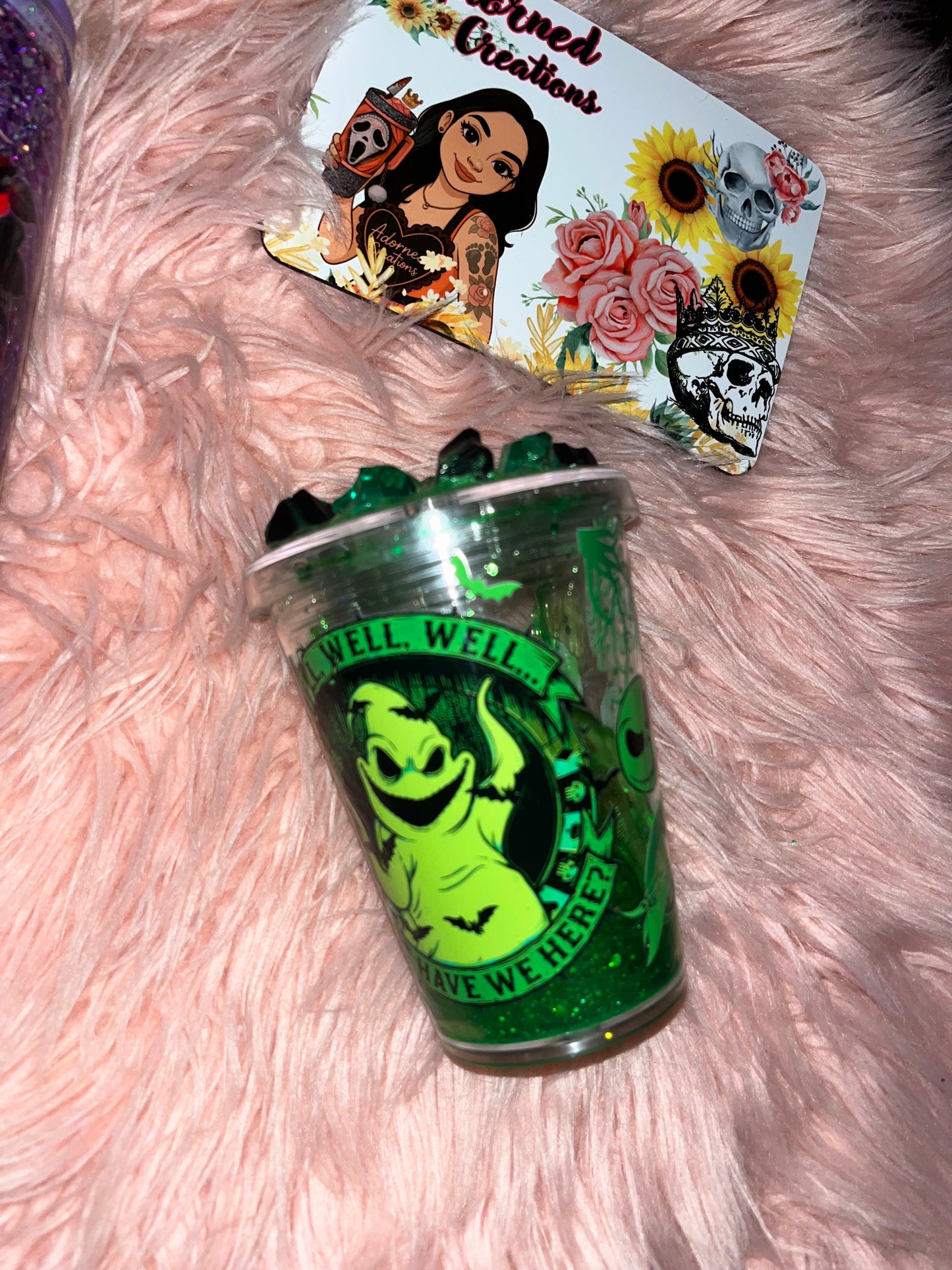 12 oz Oogie Boogie and gang slow drip tumbler!