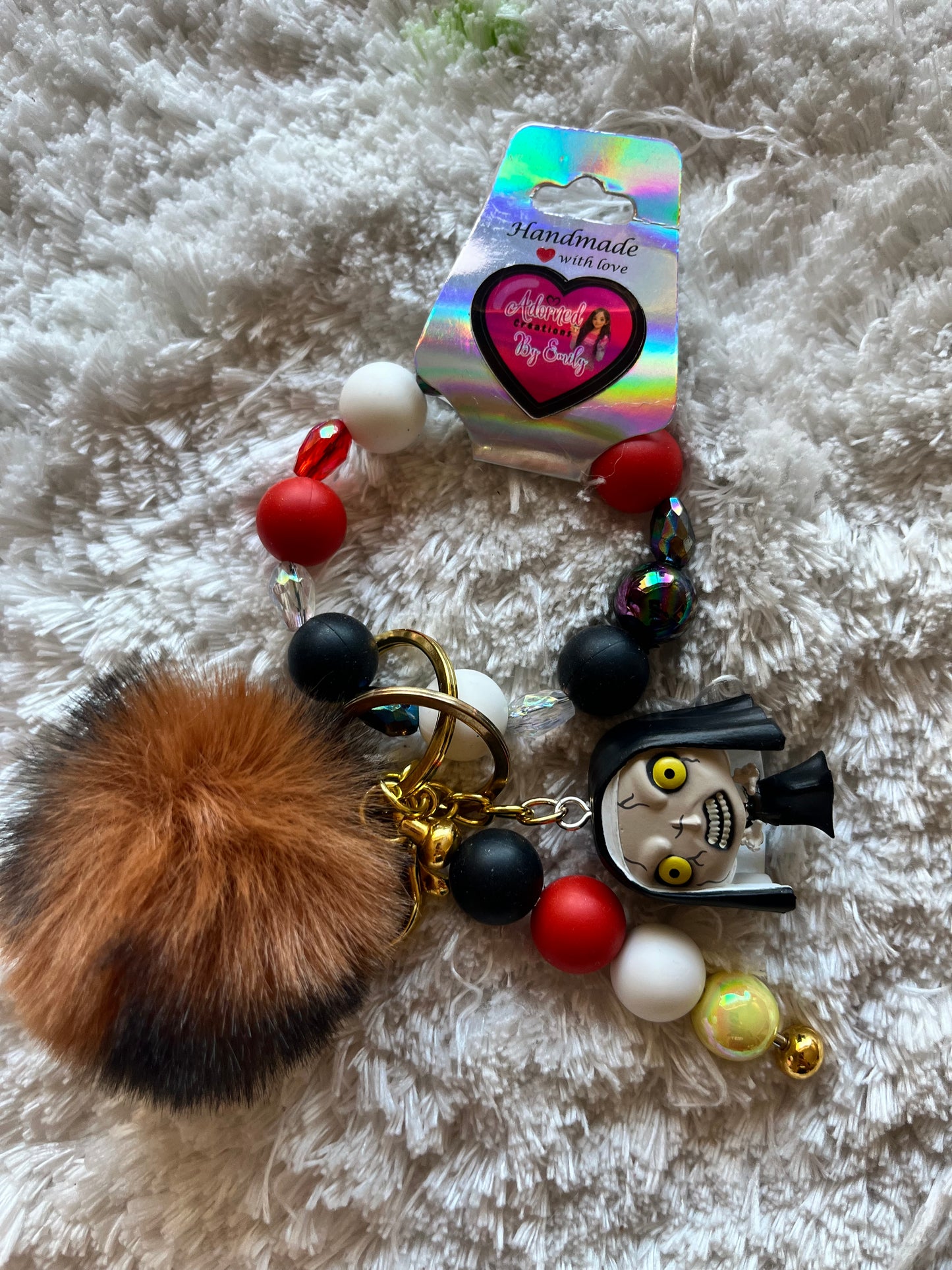 Horror Bestie MINI Emotional Support Trinket (Nun) 🖤
