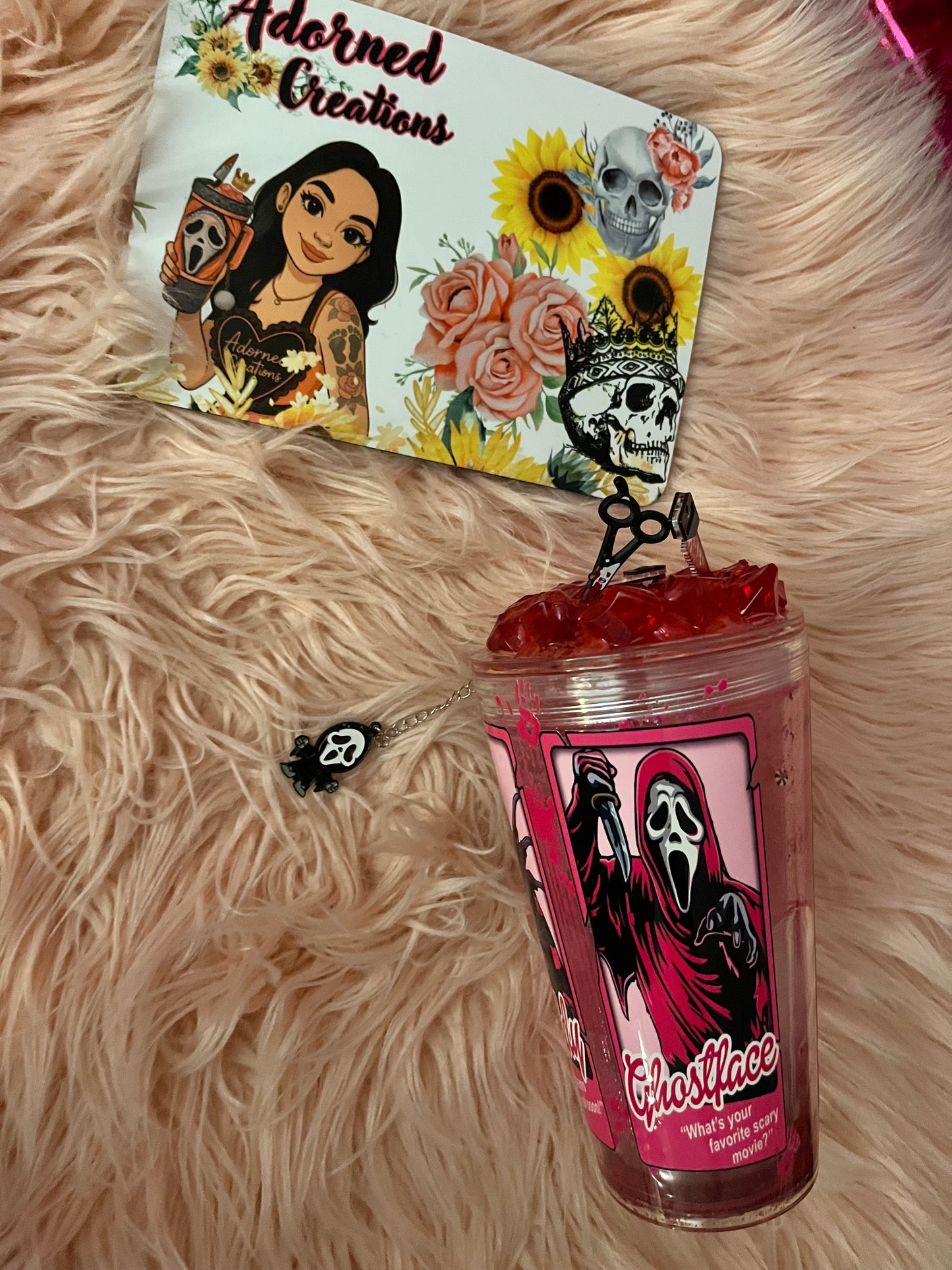 💖🔪 Pink Slasher Snowglobe Tumbler (16 oz)
