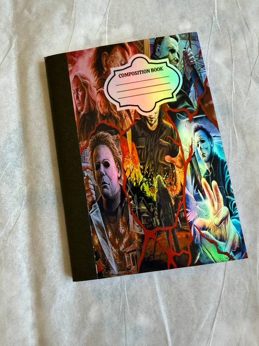 Custom horror Mini Composition books with matching pencil 🖤