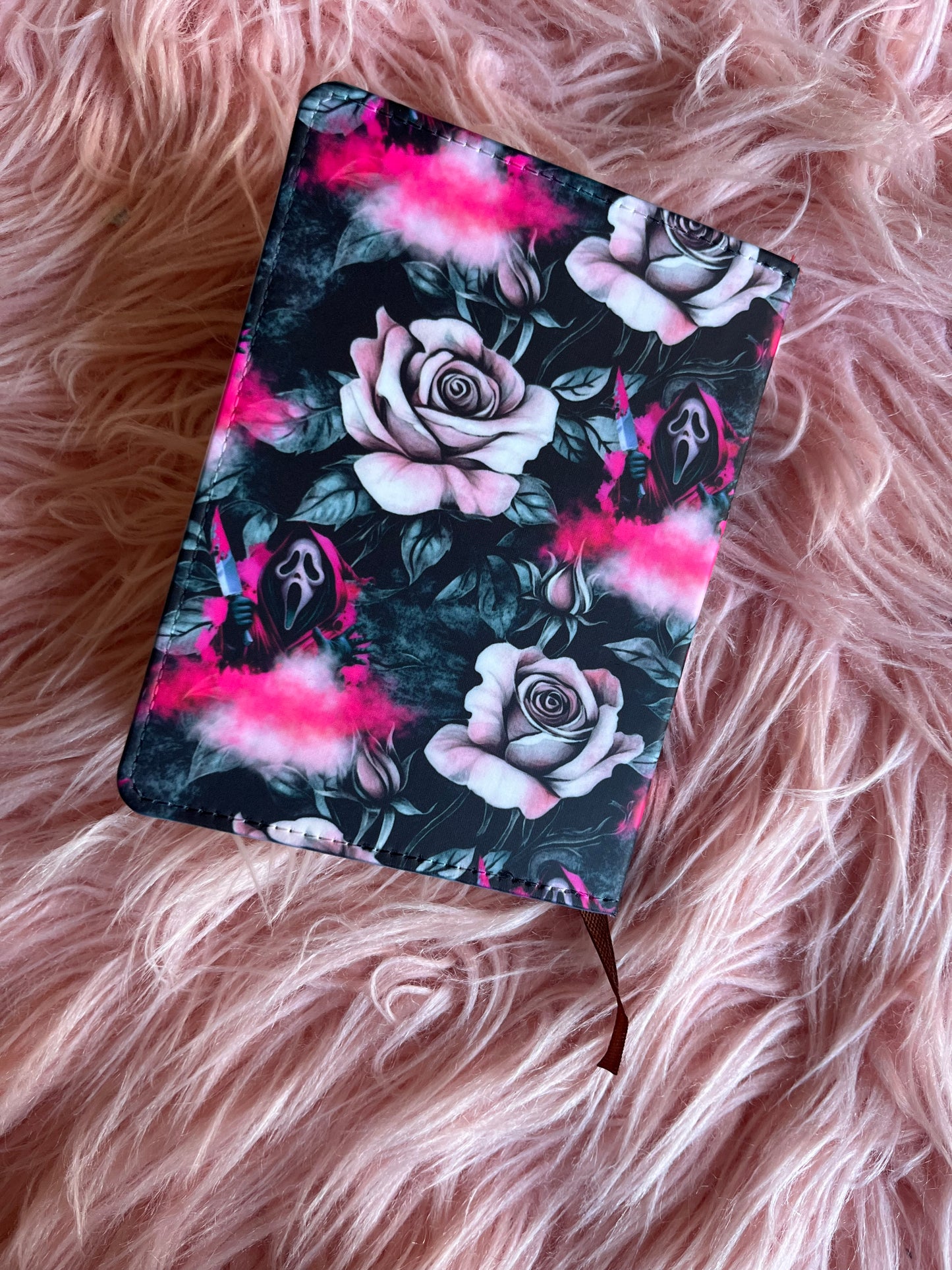Dark Floral Skull Journal | Spooky A5 Notebook | Gothic Stationery