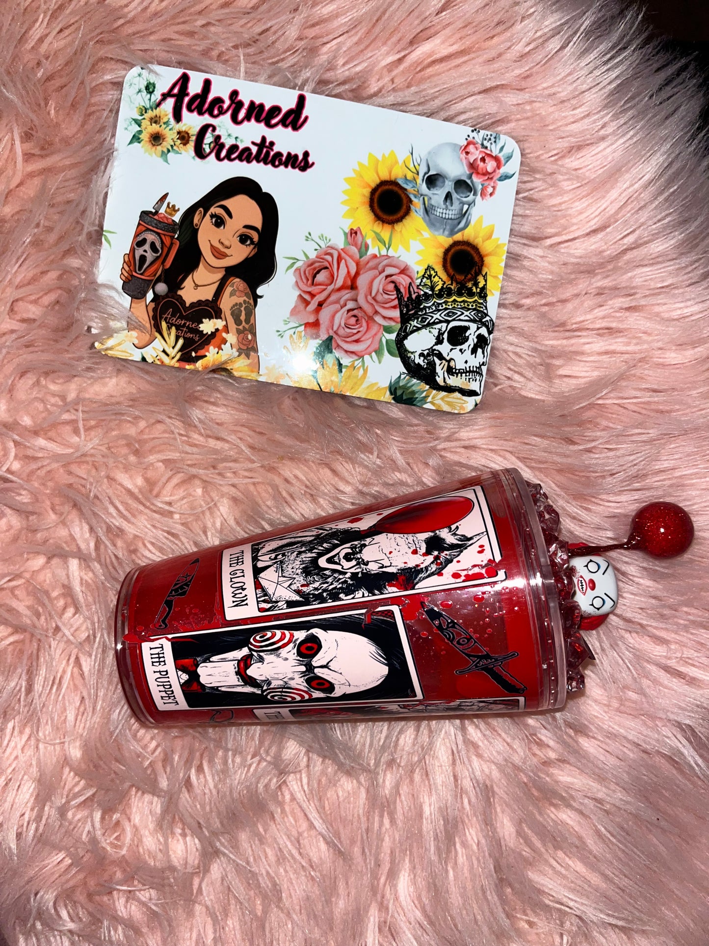 🎈🩸 Pennywise Blood Drip Character Tumbler (16 oz)