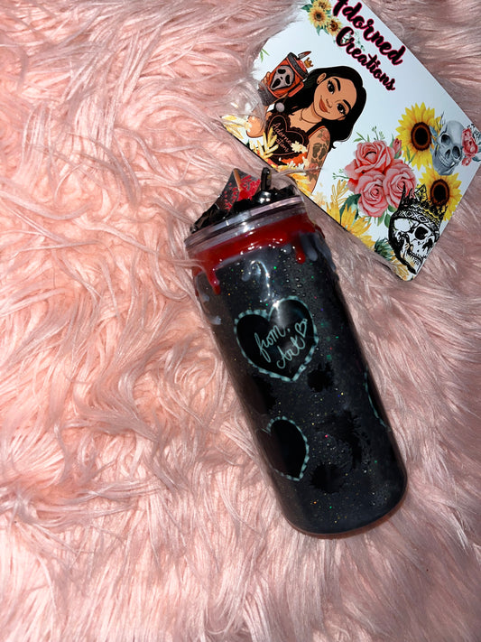 20 oz acrylic Pale Girl snowglobe tumbler!