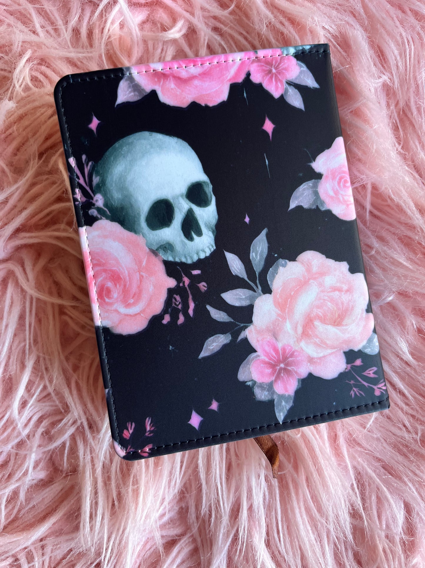 Dark Floral Skull Journal | Spooky A5 Notebook | Gothic Stationery