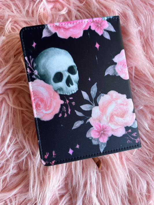 Dark Floral Skull Journal | Spooky A5 Notebook | Gothic Stationery