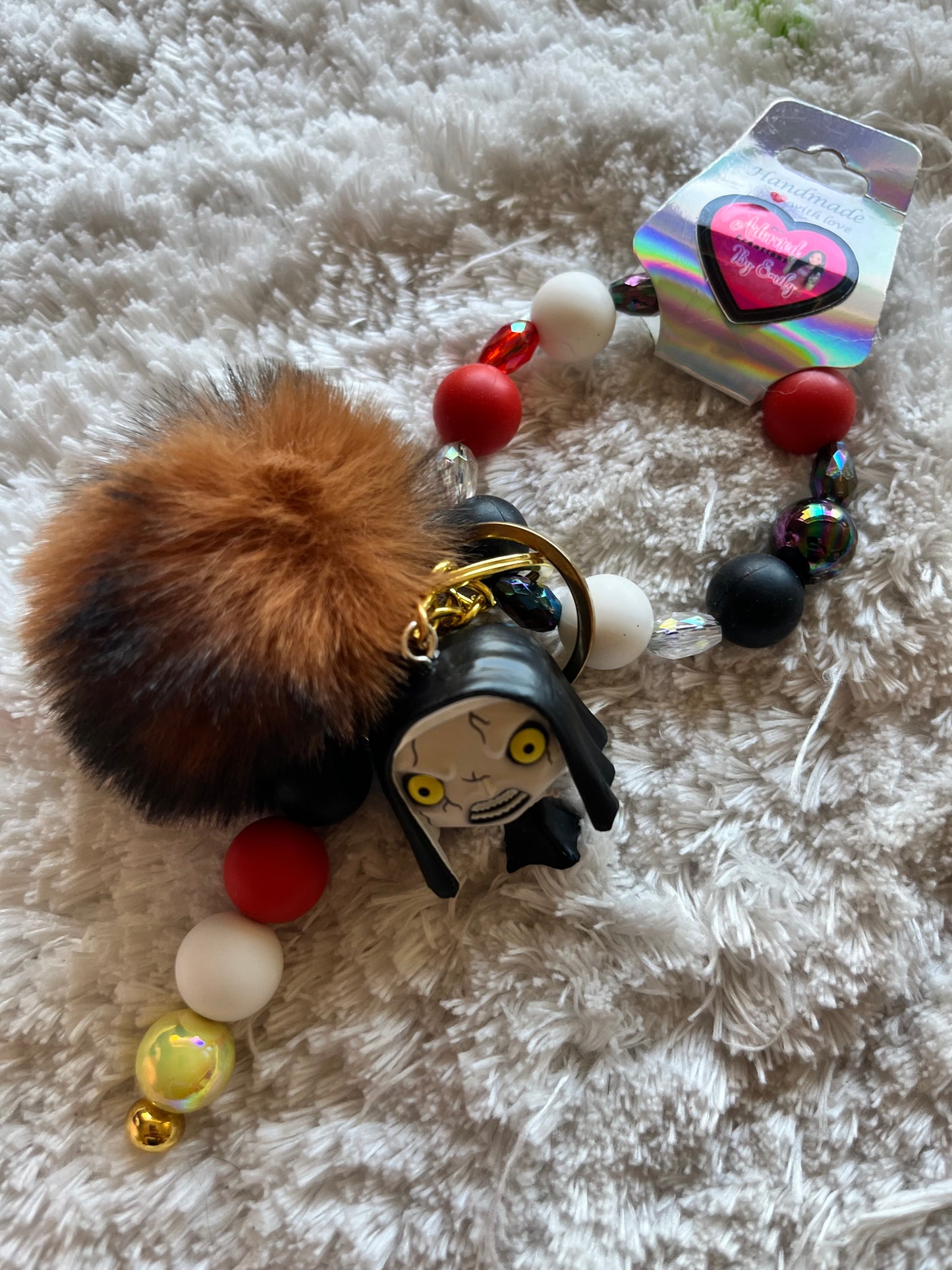 Horror Bestie MINI Emotional Support Trinket (Nun) 🖤