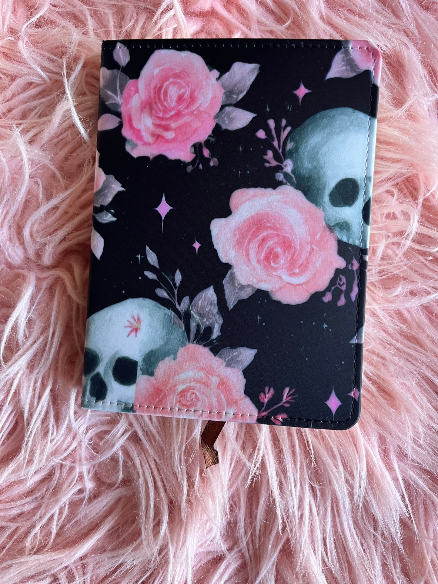 Dark Floral Skull Journal | Spooky A5 Notebook | Gothic Stationery