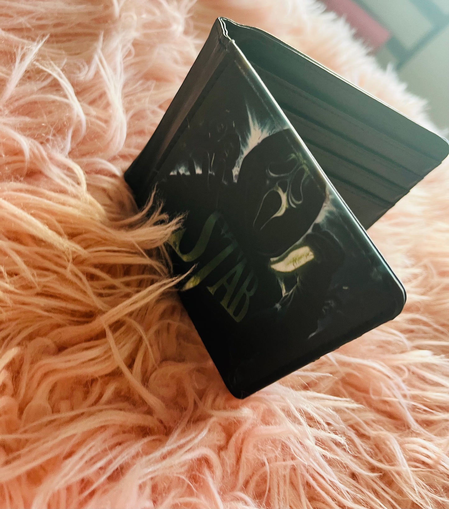 Men’s Ghost face faux leather wallet