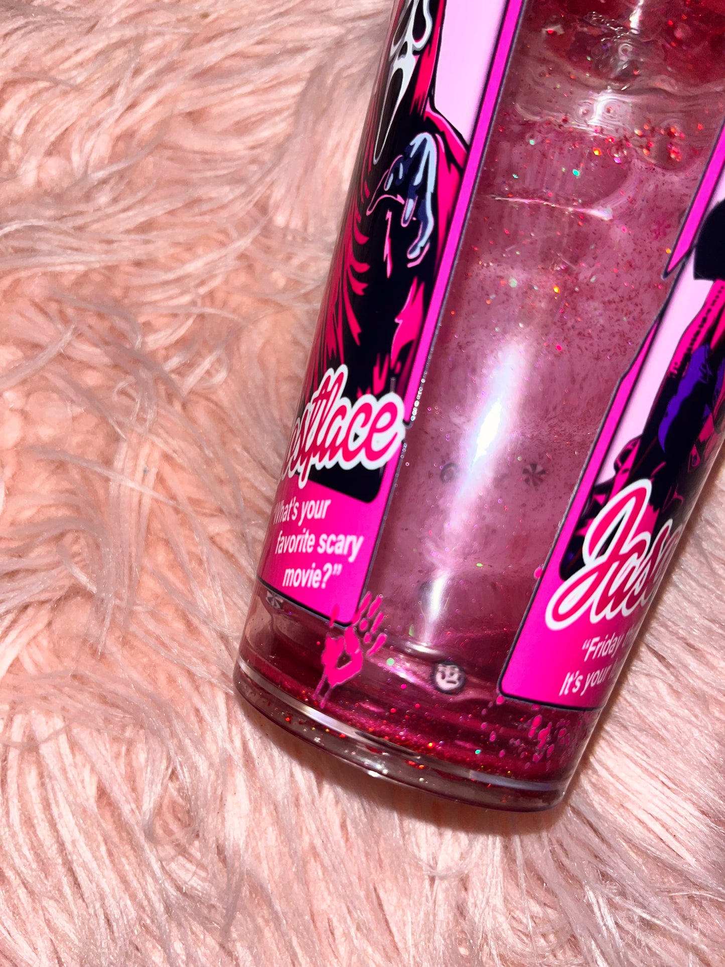 💖🔪 Pink Slasher Snowglobe Tumbler (16 oz)