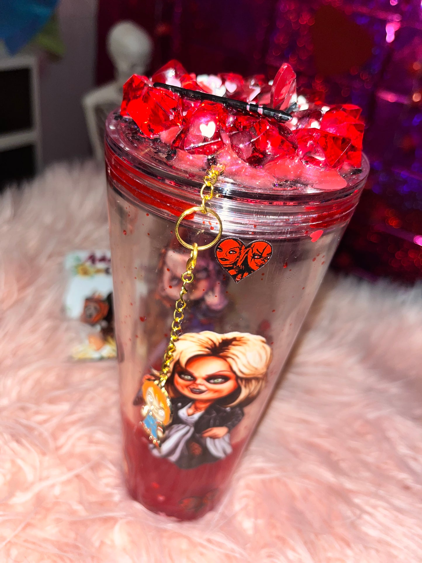 24 oz blood drop Tiffany and Chucky tumbler!