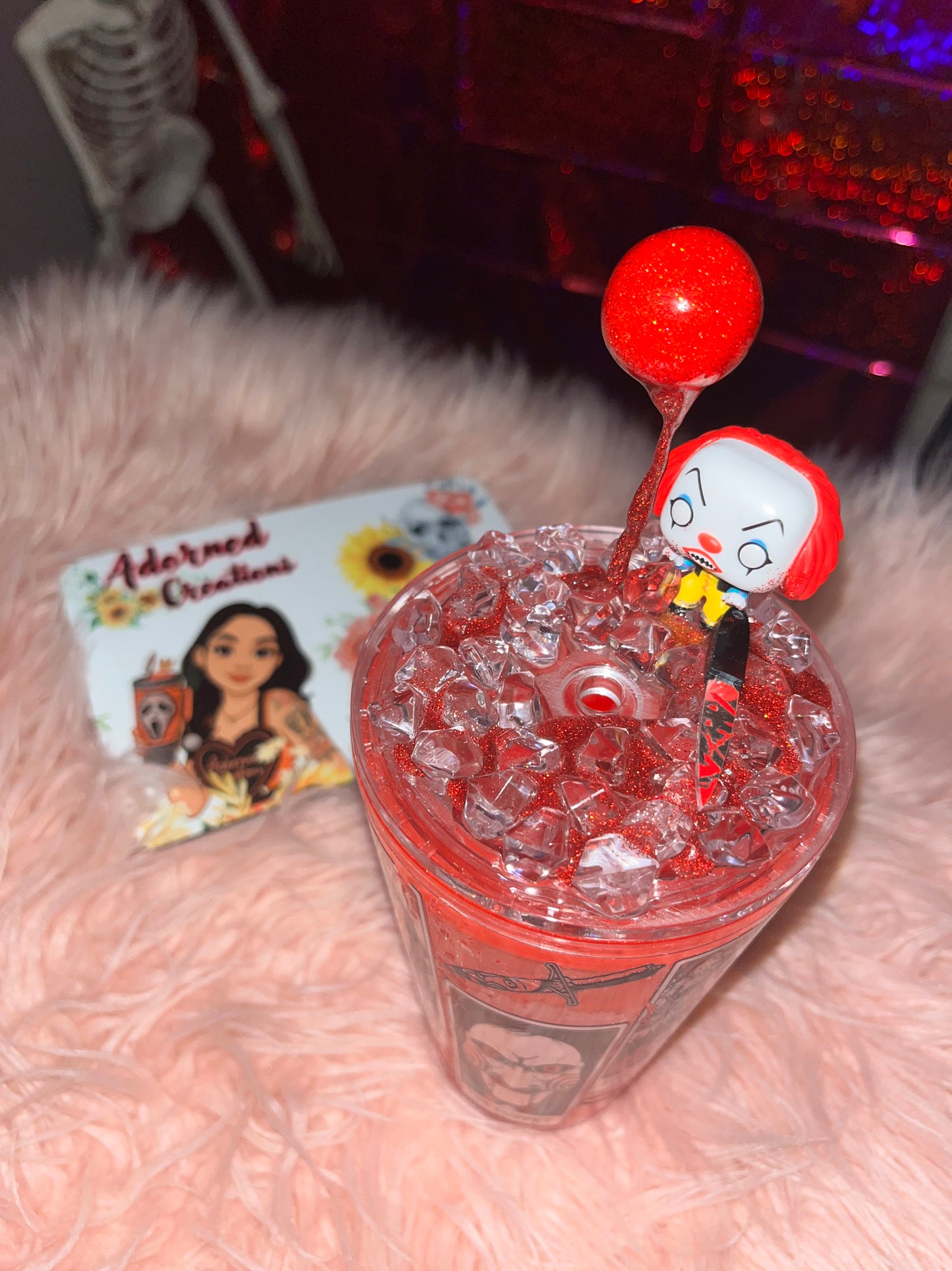 🎈🩸 Pennywise Blood Drip Character Tumbler (16 oz)