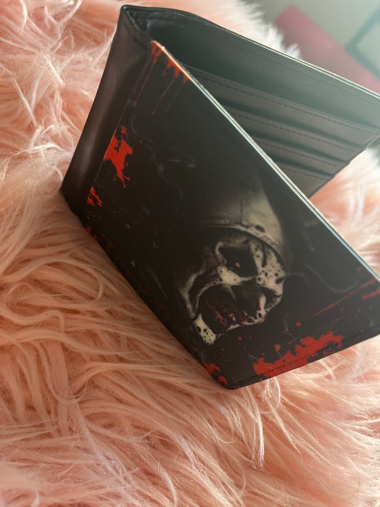 Men’s Art the clown faux leather wallet