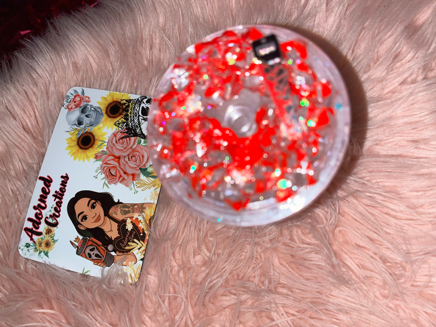 16 oz Barbie Horror themed snowglobe tumbler!