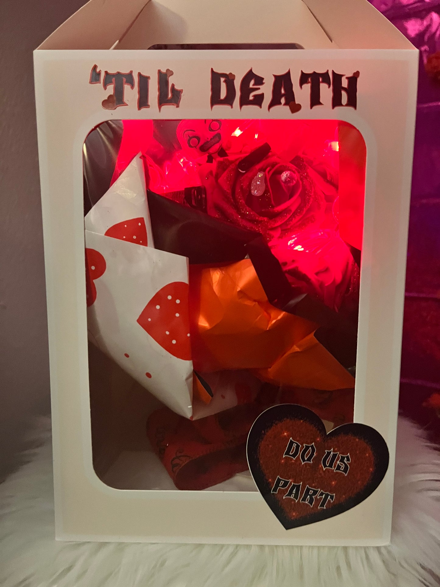 Art the clown luxury forever rose bundle with customized box