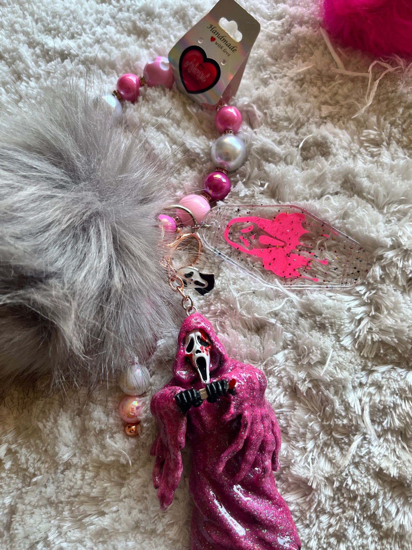 Horror Bestie XL Emotional Support Trinket (Custom Pink Ghostie) 💗