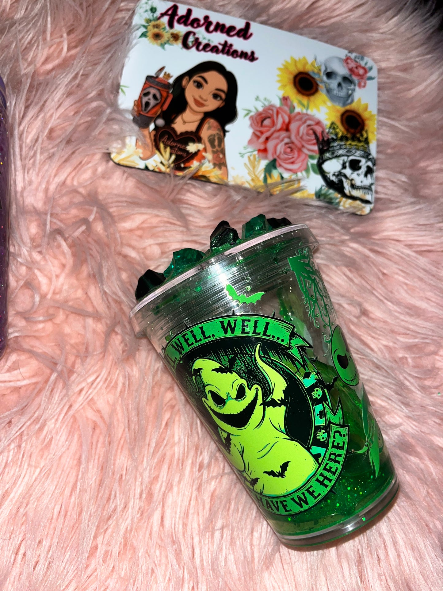 12 oz Oogie Boogie and gang slow drip tumbler!